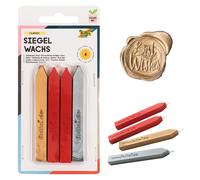 Folia Wax Classic, 4 Set, 1 Silver and Gold and 2 Sealing Candles in red, for St
