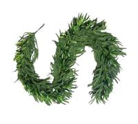 Foliage Christmas Garland, 1. Artificial Olive Vine Indoor Decoration, Green Pine Garland Party Decoration, for Indoor Outdoor Porch Patio Garden Halloween Thanksgiving