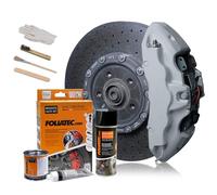 Foliatec 2156 Brake Caliper Lacquer Set - circuit grey glossy - 3 Components