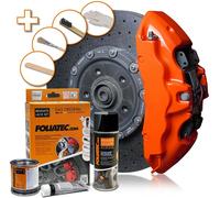 FOLIATEC 2167 Brake Caliper Paint Kit High Temperature Orange Car Tuning