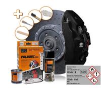 FOLIATEC 2176 Brake Caliper Paint Kit High Temperature Matte Black Car Tuning