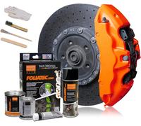 FOLIATEC 2183 Brake Caliper Paint Kit High Temperature Orange Car Tuning