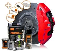 FOLIATEC 2185 Brake Caliper Paint Kit High Temperature Neon Red Car Tuning