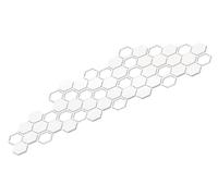 Foliatec 33961 Car Design Sticker Hexagon 32 x 130 cm Matt White Chrome Matt