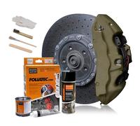 Foliatec Brake Caliper Lacquer Set - Combat green matt - 3 Components