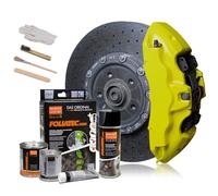 FOLIATEC Brake Caliper Paint Set Neon Yellow 4 Components