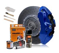Foliatec Brake Calliper Paint Set, Heat Resistant, Complete Set for 4 Brake Calipers, Performance Blue Metallic, 7-Piece Set