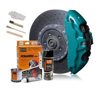 Foliatec Miami Beach Blue 7 Piece Brake Caliper Paint Set Heat Resistant Complete Set for 4 Calipers