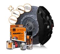 FOLIATEC Midnight Black Matt Brake Caliper Paint 7 Pieces Kit Protective FT2176