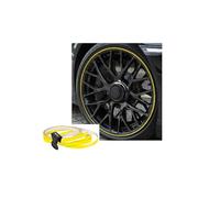 FOLIATEC PIN Striping Rims Design Car Decorative Stripes Wheel Rim Sticker for 4 Rims, Yellow