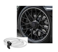 FOLIATEC Pin Striping Rims Design Car Decorative Strips Rim Edge Sticker for 4 Rims, White