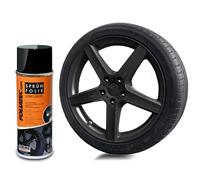 Foliatec Spray film, car rim film, spray paint, spray can, removable, good coverage, glossy black, 1 x 400 ml