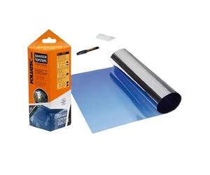 FOLIATEC SUNVISOR Reflex Anti-Glare Strip Tint Film Sun Protection Windscreen Film with Stylish Colour Gradient Blue 20 x 150 cm