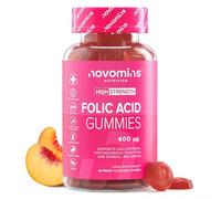 Folic Acid Gummies - 3 Month Supply of Folic Acid - High Strength 400 MCG - Prenatal Pregnancy Gummies Health & Maternal Tissue Growth During Pregnancy - Novomins