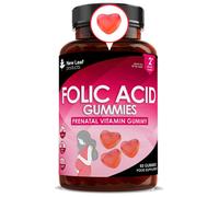 Folic Acid Pregnancy Gummies High Strength Folate Vitamins - Chewable Folic Acid Vegan Prenatal Vitamins for Women 400mcg, Vitamin B9 Prenatal Conception - Pregnancy Supplements, Real Fruit Juice