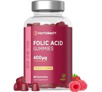 Folic Acid Gummies for Women 400mcg - 60 Count (2 Months Supply) | High Strength Prenatal Vitamin - Suitable for Vegans and Vegetarians - by Horbaach