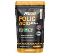 Folic Acid Tablets 400 mcg - 120 Vegan Vitamin B9 Tablets Folic Acid 400ug Pregnancy Care - Normal Function of Immune System and Reduce Tiredness and Fatigue - Made in The UK by PROELITE