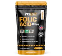 Folic Acid Tablets 400 mcg - 365 Vegan Vitamin B9 Tablets Folic Acid 400µg Pregnancy Care - Normal Function of Immune System and Reduce Tiredness and Fatigue - Made in The UK by PROELITE