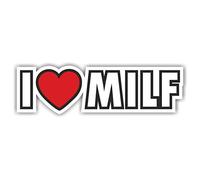 folien-zentrum I Love Milf Shocker Hand Car Sticker Tuning OEM Dub Decal Sticker Bomb Bombing Fun W