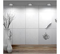 FoLIESEN Tile Sticker 20x25 cm (~ 8x10 Inch) - Tile Stickers for Bathroom & Kitchen - Pack of 15, Dekor White Marble