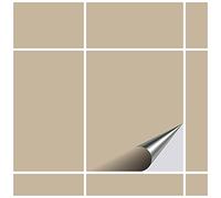 FoLIESEN Tile Sticker 20x25 cm (~ 8x10 Inch) - Tile Stickers for Bathroom & Kitchen - Pack of 4, Dark beige matt