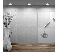 FoLIESEN - Tile Stickers, 20 x 25 cm, Self-Adhesive Tile Film for Bathroom and Kitchen, Removable Adhesive Film for Wall Tiles, Kitchen Splashback and Borders, 120 Adhesive Tiles, Decor Shades of Grey