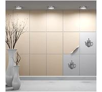 FoLIESEN Tile Stickers Individual 15 x 20 cm - Sample Pattern, Test Pattern, Colour Pattern - Tile Film Self-Adhesive - 1 Adhesive Tile to Try, Ivory Matt