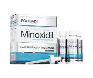 Foligain Low Alcohol Minoxidil 5% Hair Growth Treatment for Men - 3 pieces