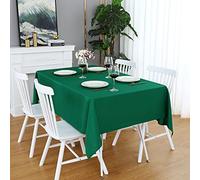 FOLINS&HOME Green Rectangle Tablecloth 60 x 84 Wrinkle Free Waterproof Polyester Table Cloths, Spillproof Heavy Duty and Washable Table Cover for Party, Indoor and Outdoor-Oblong/Rectangular