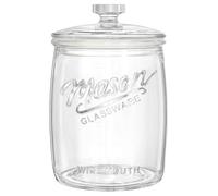 Folinstall 1 Gallon Glass Cookie Jar, Large Glass Jar with Airtight lid, Glass Food Storage Container for Cookies, Candy, Flour, Dog Treats, Coffee, Laundry Room Storage & Pantry