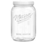 Folinstall 1 Gallon Glass Jar with Lid, Wide Mouth Mason Jars, Large Glass Flour Storage Containers with Airtight Lids, Candy Jar Safe for Cookie, Kombucha, Pickle, Sugar