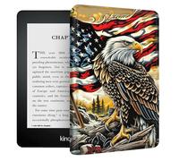 Folio Case Compatible with 6.8" Kindle Paperwhite (11th Gen 2021) and Signature Edition, Slim Shockproof Anti-Scratch PU Leather Cover with Auto Wake/Sleep for 6.8" E-Reader, Dead Wood Flag Eagle