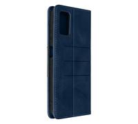 Folio Case for Galaxy A03s Silky soft leatherette Card holder Video holder blue