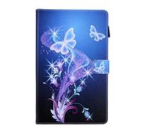 Folio Case for iPad Air 11 Inch M2 2024 - Slim Fit Premium Vegan Leather Standing Cover with Auto Sleep/Wake, Fantasy butterfly
