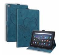 Folio Case for iPad Air 11 Inch M2 2024 - Slim Fit Shell Embossed Butterfly Standing Smart Cover with Card Holder Auto Sleep/Wake, blue