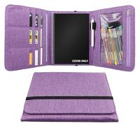 Folio Cover Compatible with Rocketbook Everlast Fusion, Multi A5 Size Notebook Organizer, Pen Loop/Business Card Holder, 9.6" x 7.4" inch (Executive Size)