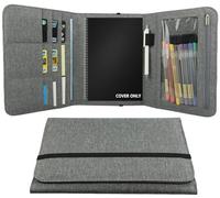 Folio Cover Compatible with Rocketbook Everlast Fusion, Multi A5 Size Notebook Organizer, Pen Loop/Business Card Holder, 9.6" x 7.4" inch (Executive Size)