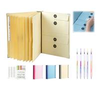 Folio Document Organizer, The Life Book Document Organizer, If I Die Binder, Veloron If I Die Binder, in Case i Go Missing Binders for Important Documents,with Pockets File Office (Beige*1)