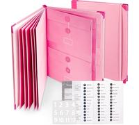 Folio File Folders with Pockets - File Organizer for Paper,Family Important Documents Organizer for Birth Certificate, Estate Planning, in Case I Go Missing Binder-Pink