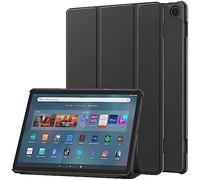 Folio Flip Cases for All-New Fire Max 11 Tablet - Slim Fit Premium PU Leather Stand Hard Back Shell Protective Smart Cover with Auto Sleep/Wake Function for Amazon Fire Max 11 2023 Release, Black