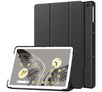 Folio Flip Cases for Google Pixel Tablet 11" 2023 - Slim Fit Premium PU Leather Stand Hard Back Shell Protective Cover for Google Pixel Tablet 2023, Black