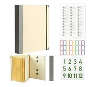 Folio Folders with Pockets | 2024 Paper File Organizer, Expandable Life Organizer Binder, Estate Planning Organizers with Stickers for Paper, Work and School