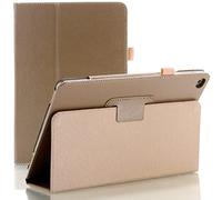 Folio Plain Leather Stand Case For Apple iPad 10.2 9th Generation 2021 8th Generation 2020 & 7th Generation 2019 (Gold)