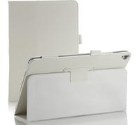 Folio Plain Leather Stand Case For Apple iPad 10.2 9th Generation 2021 8th Generation 2020 & 7th Generation 2019 (White)
