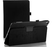 Folio Plain Leather Stand Case For Apple iPad 10.2 9th Generation 2021 8th Generation 2020 & 7th Generation 2019 (Black)