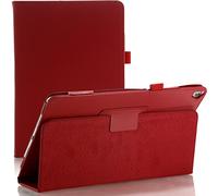 Folio Plain Leather Stand Case For Apple iPad 10.2 9th Generation 2021 8th Generation 2020 & 7th Generation 2019 (Red)