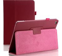 Folio Plain Leather Stand Case For Apple iPad 10.2 9th Generation 2021 8th Generation 2020 & 7th Generation 2019 (Pink)