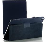 Folio Plain Leather Stand Case For Apple iPad 10.2 9th Generation 2021 8th Generation 2020 & 7th Generation 2019 (Blue)