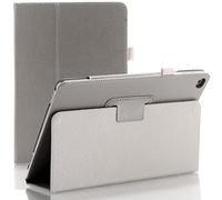 Folio Plain Leather Stand Case For Apple iPad 10.2 9th Generation 2021 8th Generation 2020 & 7th Generation 2019 (Silver)