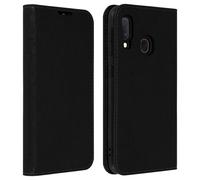 Folio Real Leather Galaxy A20e Case Card-holder Video Stand